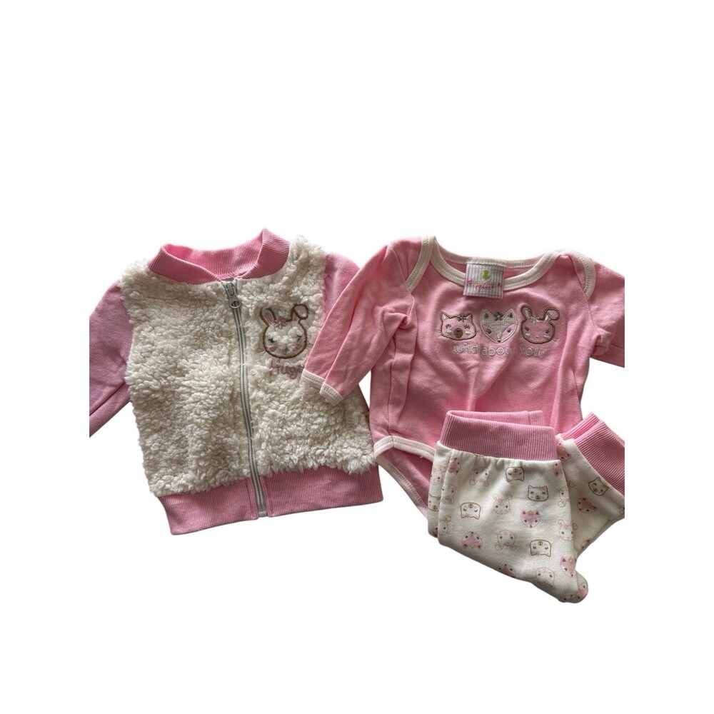 Duck Duck Goose “Wild About You” Snapped Shirt With Jacket & Pants Outfit 0-3M